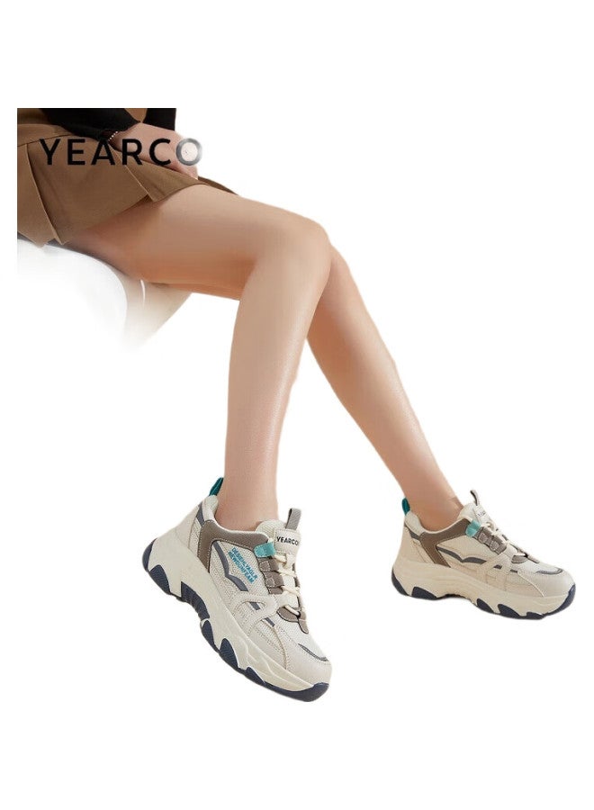 YEARCON Women'S Chunky Sneakers, Breathable Mesh Casual Sports Shoes, Lightweight Women'S Footwear E63101130, Sky Blue, Size 38 - Image 2