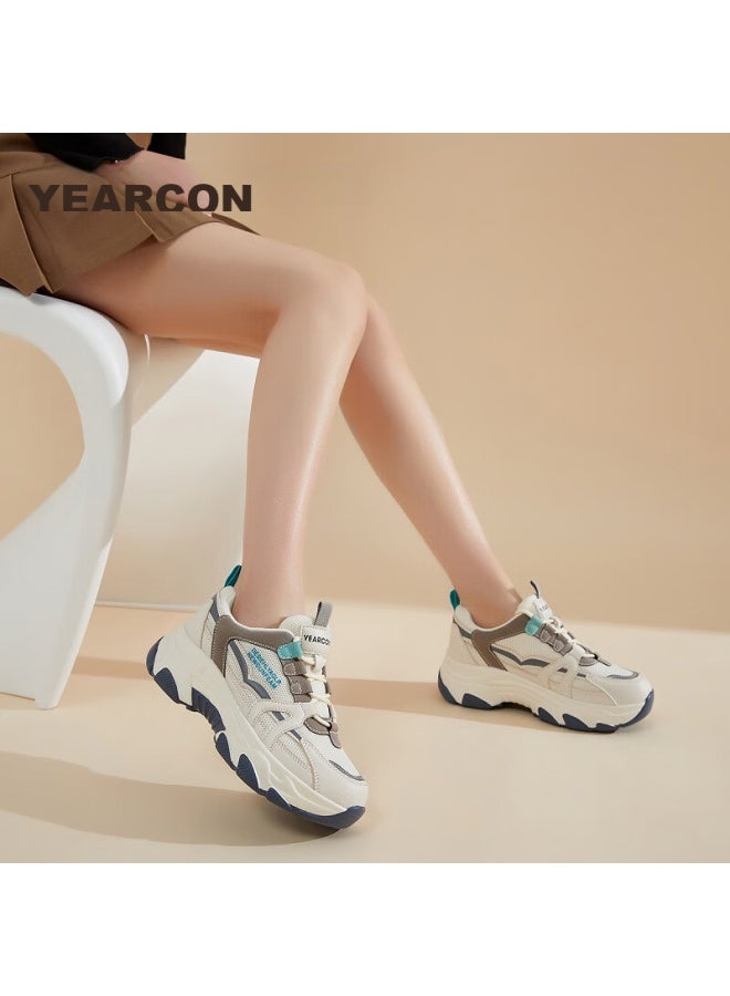 YEARCON Yierkang Women's Chunky Sneakers, Breathable Mesh Casual Sports Shoes, Lightweight Women's Footwear E63101130, Sky Blue, Size 38 - Image 2