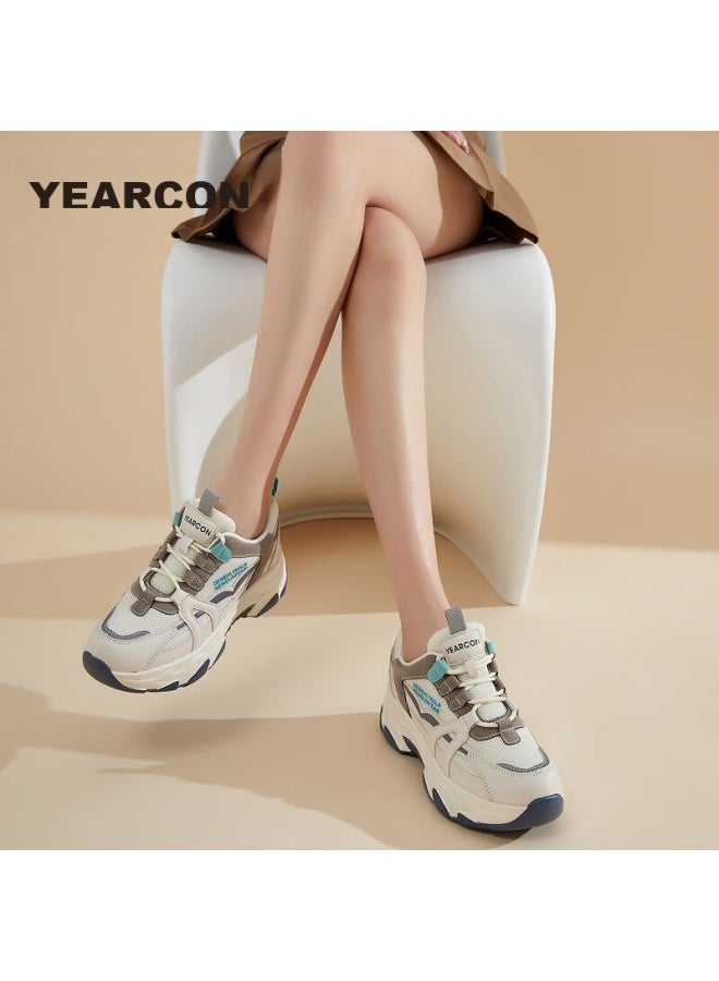 YEARCON Yierkang Women's Chunky Sneakers, Breathable Mesh Casual Sports Shoes, Lightweight Women's Footwear E63101130, Sky Blue, Size 38 - Image 4
