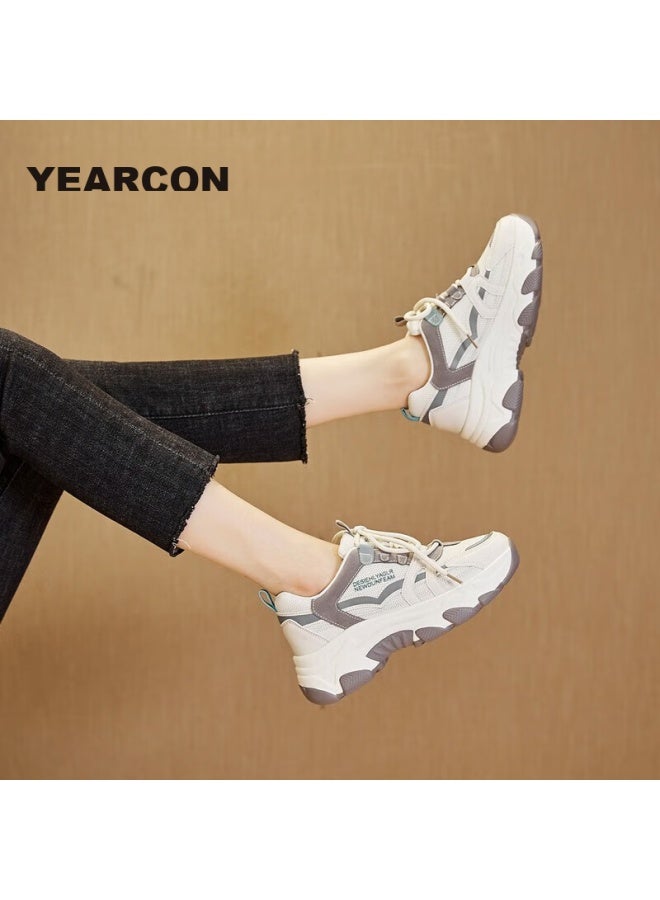 YEARCON Yierkang Women's Chunky Sneakers, Breathable Mesh Casual Sports Shoes, Lightweight Women's Footwear E63101130, Sky Blue, Size 38 - Image 5