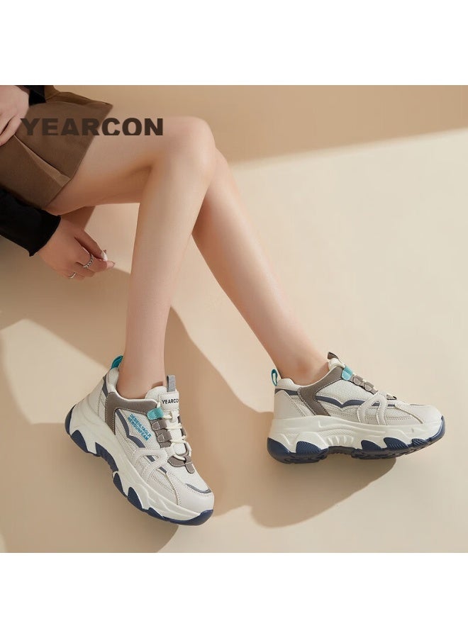 YEARCON Yierkang Women's Chunky Sneakers, Breathable Mesh Casual Sports Shoes, Lightweight Women's Footwear E63101130, Sky Blue, Size 38 - Image 1