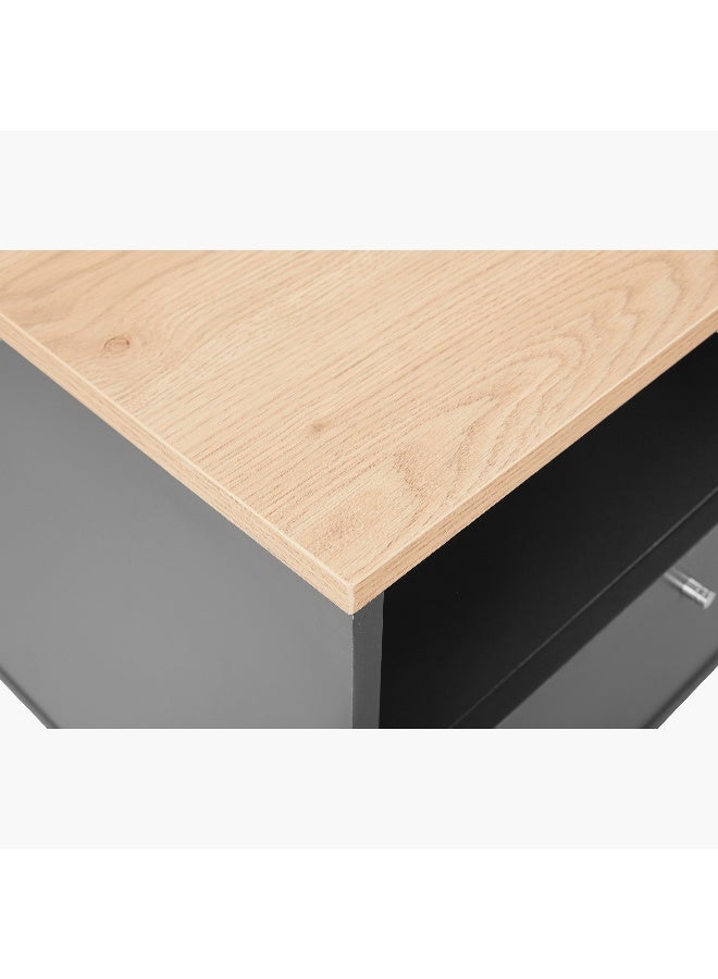 Home Box Siesta End Table - Black and Wood Finish - Image 5