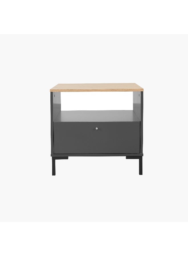 Home Box Siesta End Table - Black and Wood Finish - Image 2