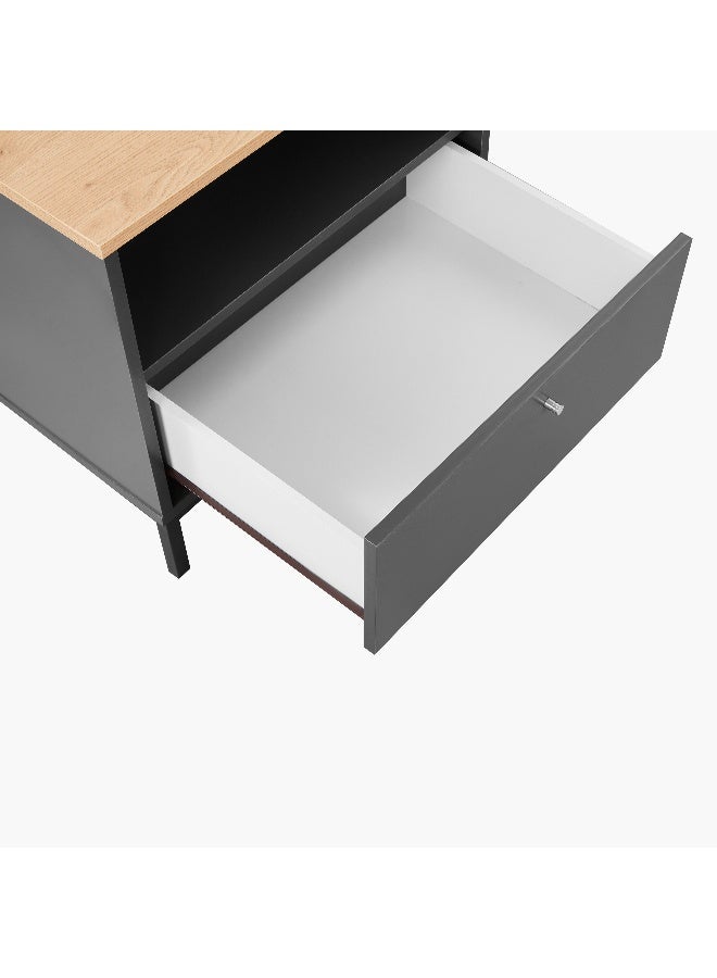 Home Box Siesta End Table - Black and Wood Finish - Image 4