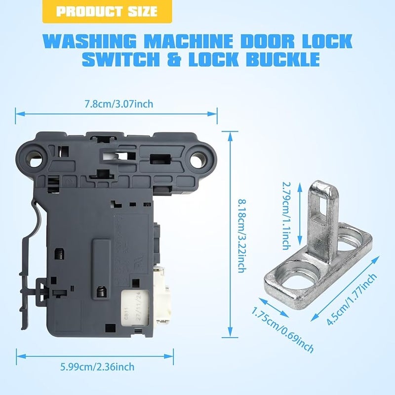 Washer Door Lock and Latch 5304505088 2pcs for Frigidaire Electrolux - Image 3