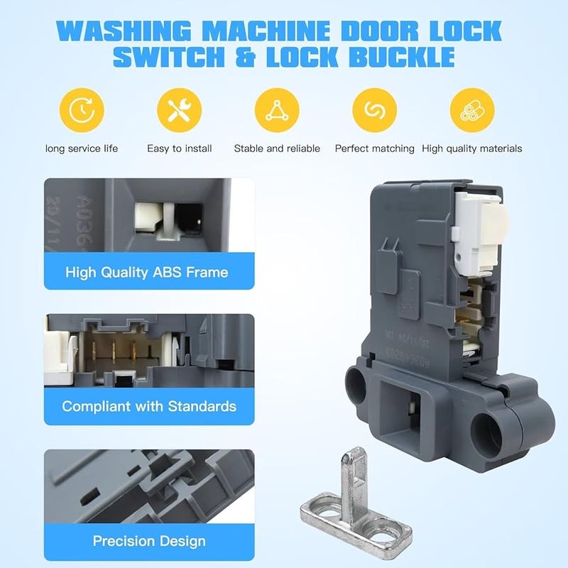 Washer Door Lock and Latch 5304505088 2pcs for Frigidaire Electrolux - Image 5