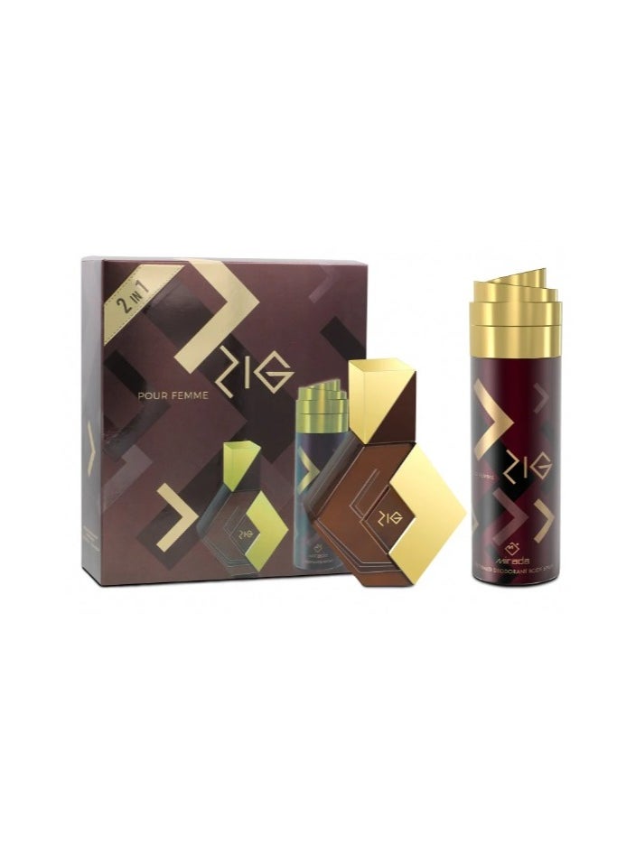 Mirada - Zig EDP For Women 90ml + Body Spray 200ml - Image 1