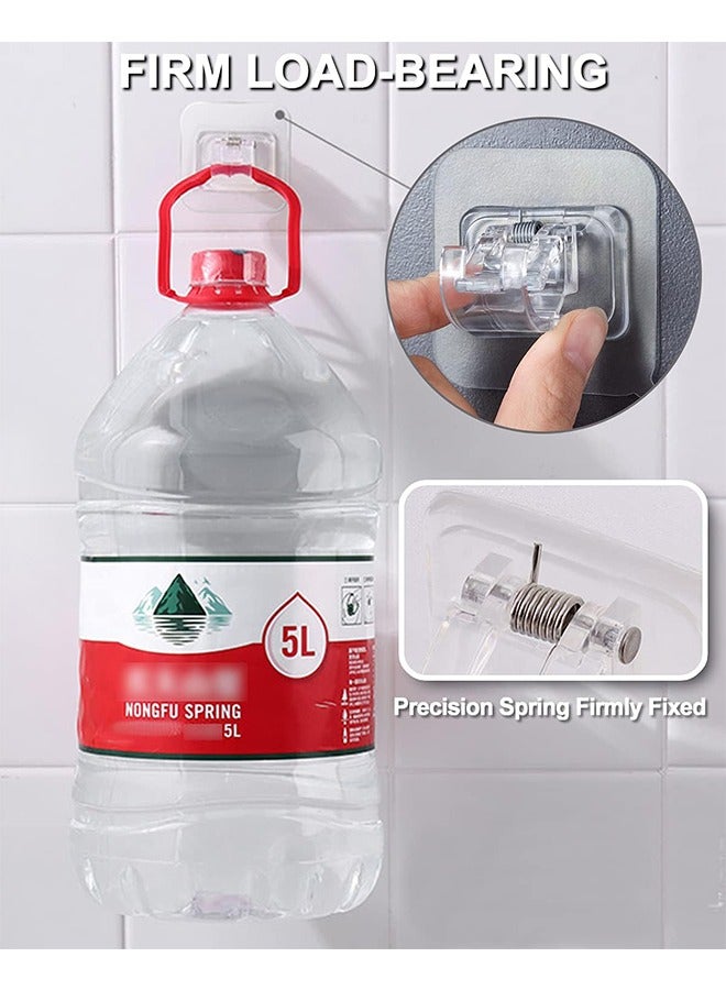 Curtain Rod Bracket No Drilling 8pcs, Self Adhesive Curtain Rod Brackets, Nail Free Adjustable Drapery Towel Holder Fixing Hook for Home Bathroom Kitchen and Hotel Use (Transparent) - Image 5