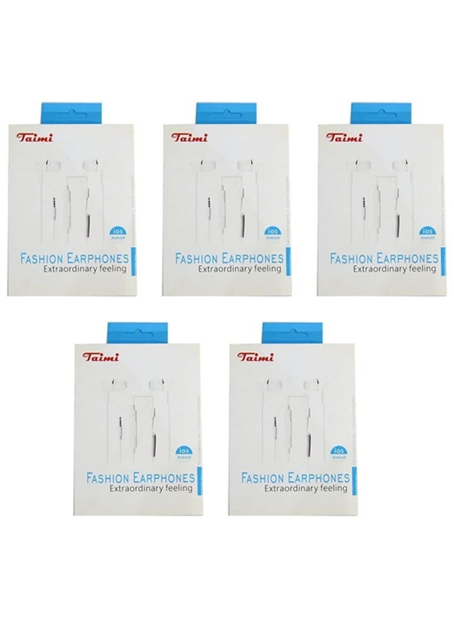 Taimi 5-Piece Earphone Taimi Inspire KE006 white  - Image 1