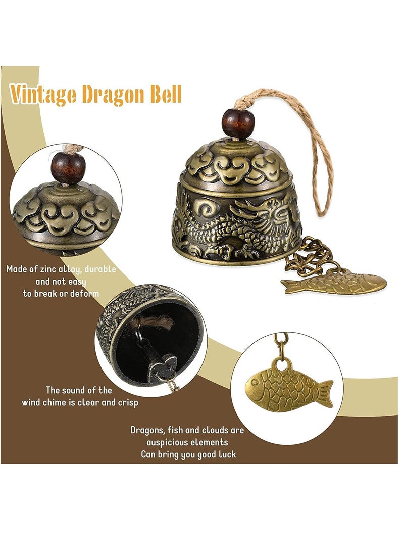KASTWAVE - Wind Chimes, Vintage Metal Wind Chime Bells Chinese Feng Shui Lucky Bell Hanging Ornament for Home Outdoor Indoor Decor Garden Hanging Decoration 3 Pieces - Image 1