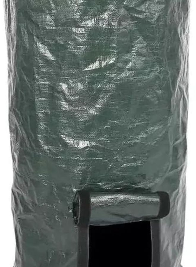 Green 45x80CM Outdoor Compost Bag with Lid Portable Carry Handle and Skylight View - Image 1