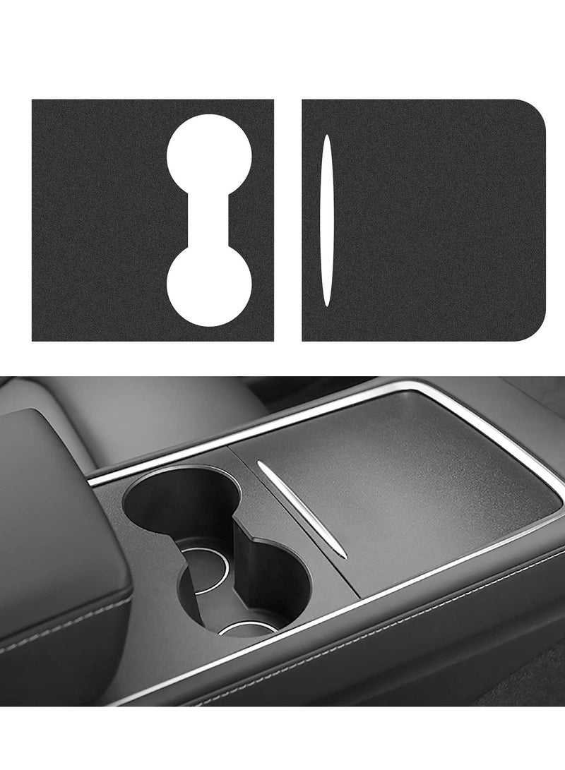 KASTWAVE Center Console Wrap Kit for Tesla Model 3 / Model Y 2021 Matte Black Console Cover Interior Trim Wrap Kit for Tesla 2021 Accessories (Black) - Image 1