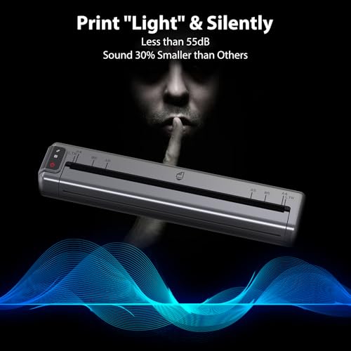 Phomemo Portable Printer Wireless for Travel, Q302 Inkless Thermal Printer, WiFi Bluetooth Printer Support US Letter/A4/A5/B5 Thermal Paper, Compact Printer Compatible with Android iOS Phone & Laptop - Image 2