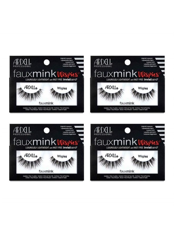 ARDELL False Eyelashes Faux Mink Lashes Wispies, 4 Pack - Image 1