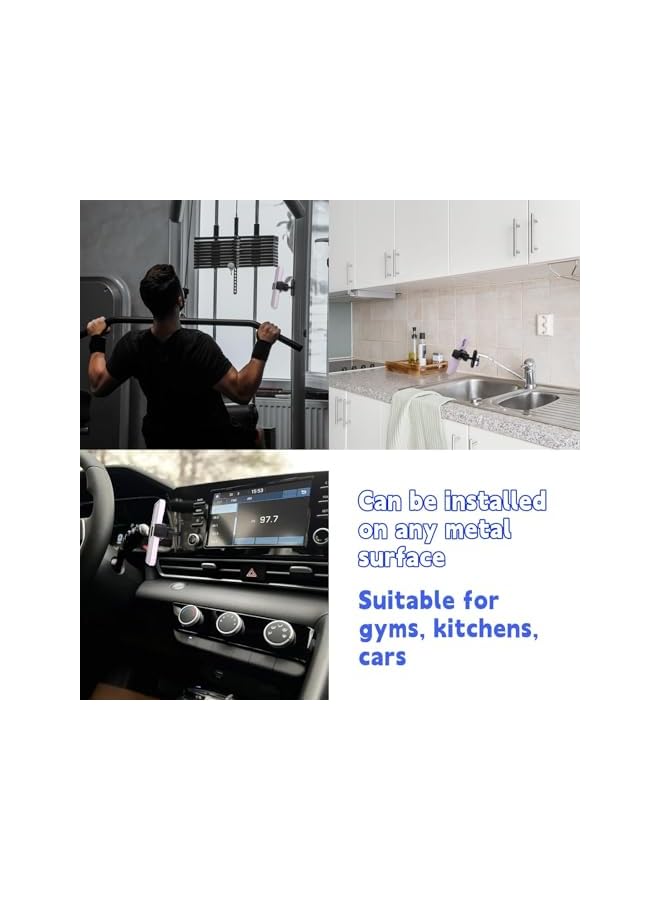 Green Tiger Magnetic Phone Holder for Gym, 360° Adjustable, Portable Phone Mount with Strong Magnet, Attaches to Metal Surfaces, Compatible with Most Phones for Hands-Free Workout and Video Viewing - Image 2