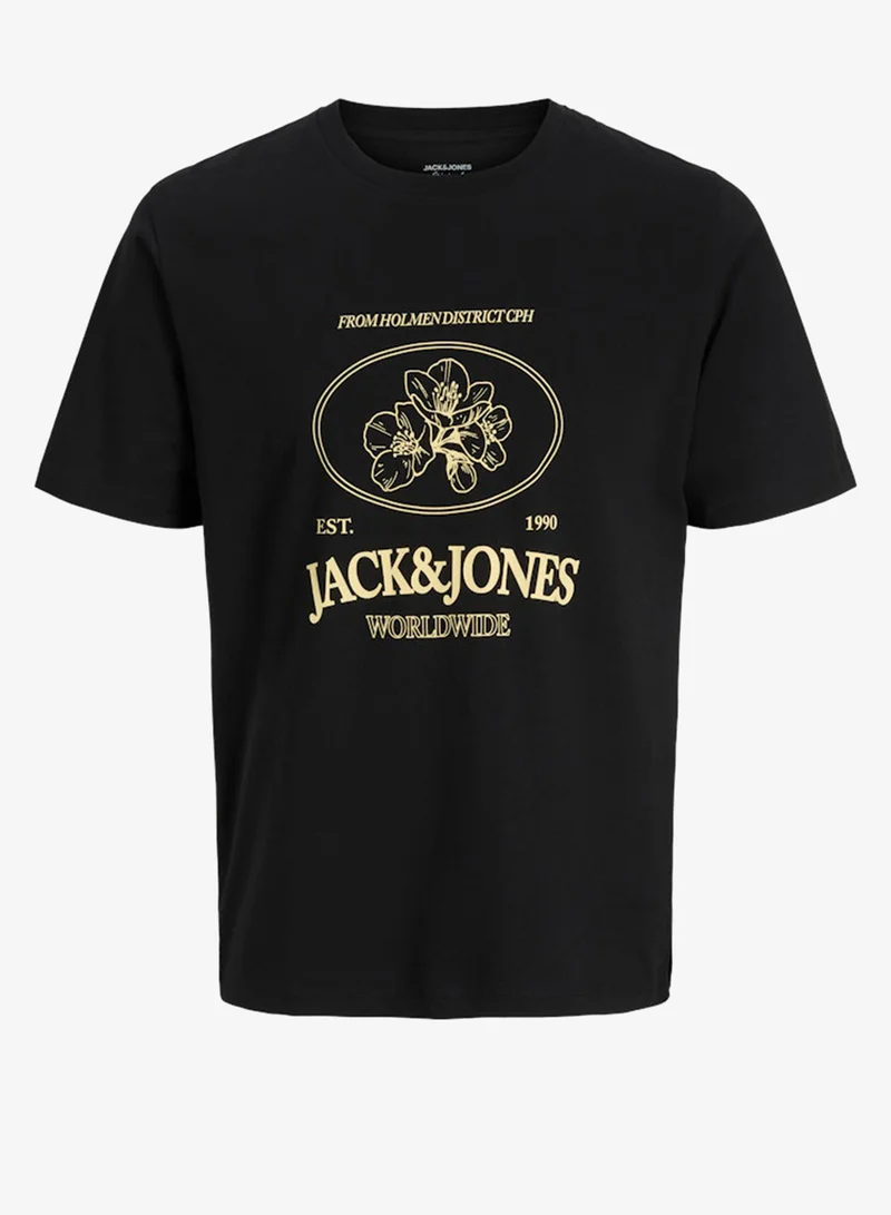 جاك وجونز جونيور تيشيرت شبابي بطبعة جرافيك وياقة مستديرة