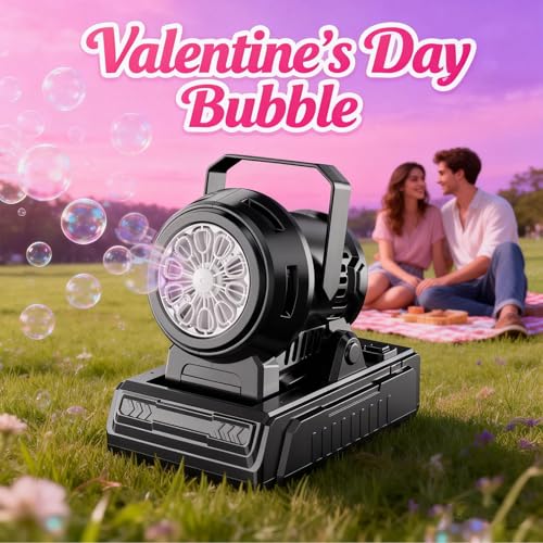 SHCKE Automatic Bubble Machine 10 Holes Bubble BlowerPlug in or Battery Operated Portable Bubble Maker20000 Big Bubbles Per Minute Bubbles for Outdoor Wedding Birthday Easter Party - Image 5