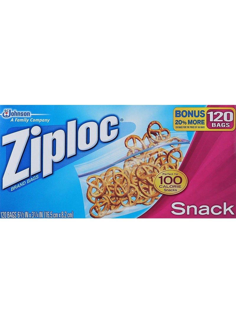 Ziploc Ziploc Snack Bags 120 Ct 6 12IN x 3 14IN 