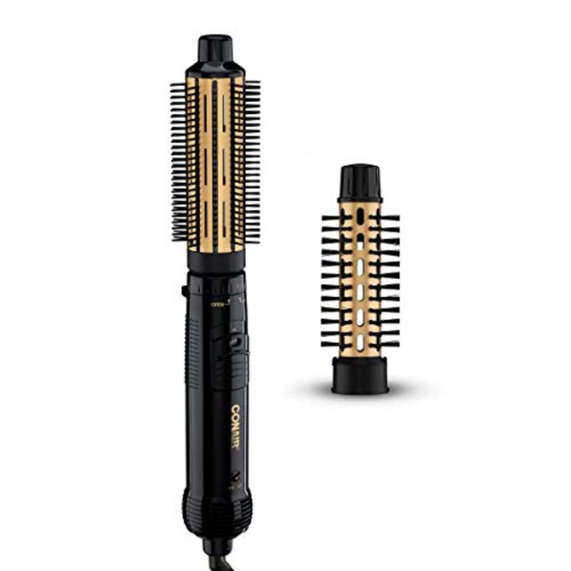 Conair 2-in-1 Hot Air Curling Combo, Includes 1.5-inch Curl Brush and 1-inch Aluminum Bristle Brush - Image 1