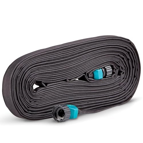 Gilmour 25' Black Flat Weeper Soaker Hose for Garden Beds, Drip Irrigation Outdoor Hose, Flexible Garden Hose for Vegetable Gardens, Flower Beds, Lawns, and Orchards - Image 1