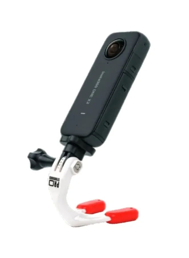 انستا 360 حامل فم للتصوير من منظور الشخص الأول متوافق مع  ،  ،   ،  ،  ، ،   توين،  ،  ،   - أبيض