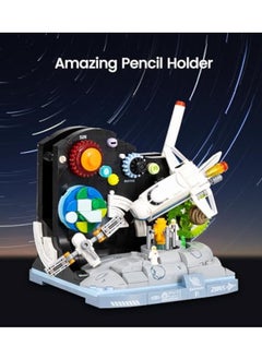KASTWAVE 332 PCS Infinite Universe Building Set Pencil Holder with Satellite Rockets Space Astronaut, Rockets Building Kit, Great STEM Toy DIY Enrollment/Birthday Gift for Kids Ages 6+ & Adults  - Image 2