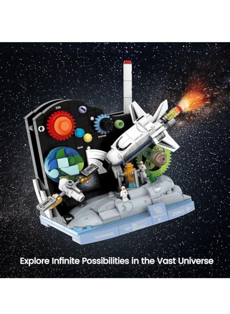 KASTWAVE 332 PCS Infinite Universe Building Set Pencil Holder with Satellite Rockets Space Astronaut, Rockets Building Kit, Great STEM Toy DIY Enrollment/Birthday Gift for Kids Ages 6+ & Adults  - Image 5