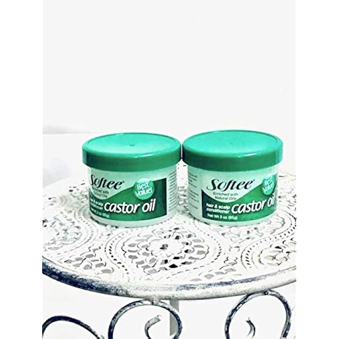 Softee Softee castor oil hair & scalp conditioner 3 ounce, White, 3 Ounce - Image 2