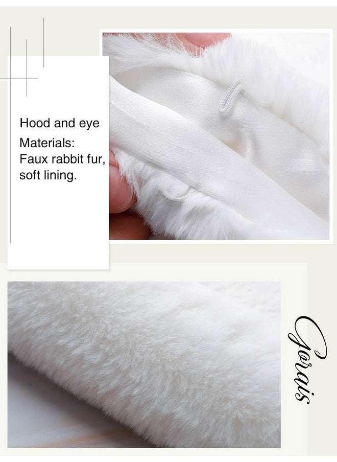 GORAIS - Women'S Wedding Faux Fur Shawls And Wraps Bridal Fur Scarf Stoles With Brooch For Bride And Bridesmaids (Us 16-22(L-2Xl), B White) - Image 1