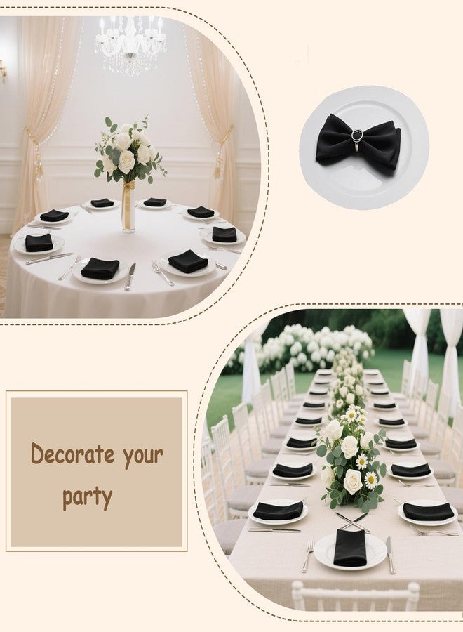 Urby Eco Hanky 10X10in Reusable Small Cloth Napkins. Eco Friendly. Ideal Use as Kids Napkins for Lunch. Dinners. Occasions Like Weddings, Thanksgiving, Restaurants Cocktail Parties. (12pk Black). - Image 5