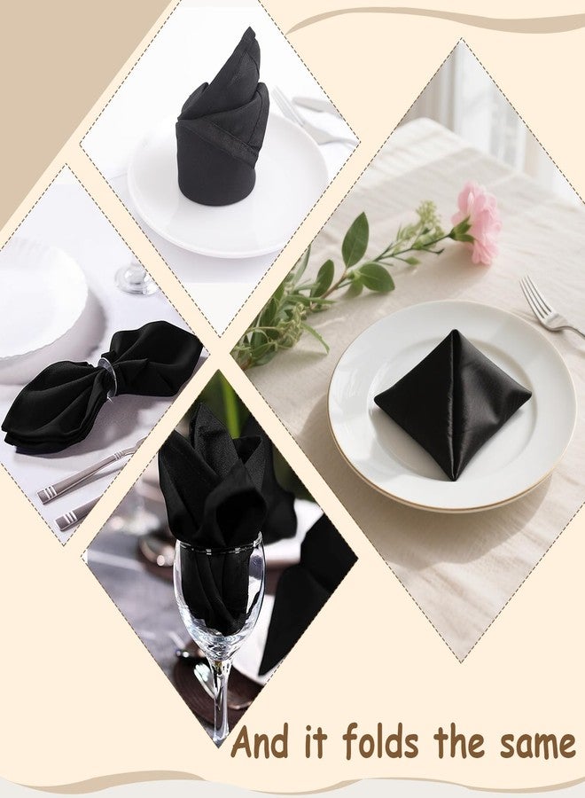 Urby Eco Hanky 10X10in Reusable Small Cloth Napkins. Eco Friendly. Ideal Use as Kids Napkins for Lunch. Dinners. Occasions Like Weddings, Thanksgiving, Restaurants Cocktail Parties. (12pk Black). - Image 3