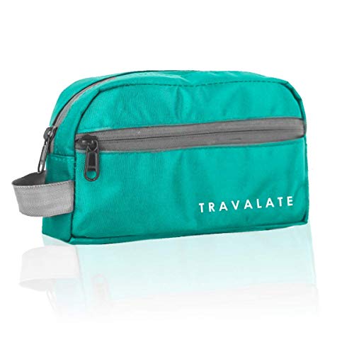 TRAVALATE Polyester Toiletry Travel Bags Makeup Shaving Kit Pouch For Men & Women, Single Part Multipurpose Kit Bag For Toiletrys - Sea Green - Image 1
