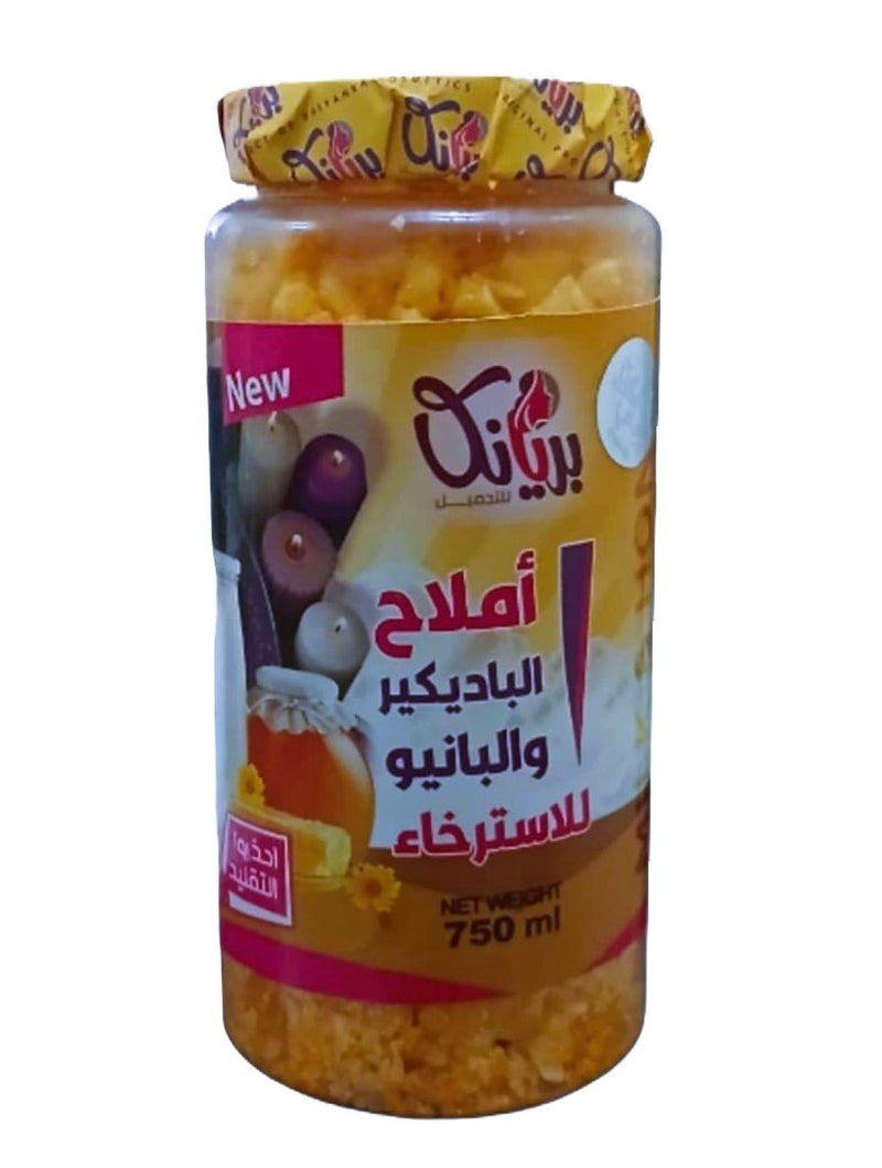 Priyanka Relaxing pedicure and bath salts with a milk and honey scent, 750ml