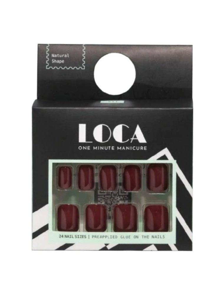 لوكا اظافر صناعية لصق ذاتي من لوكا - عنابي 11# - Image 1