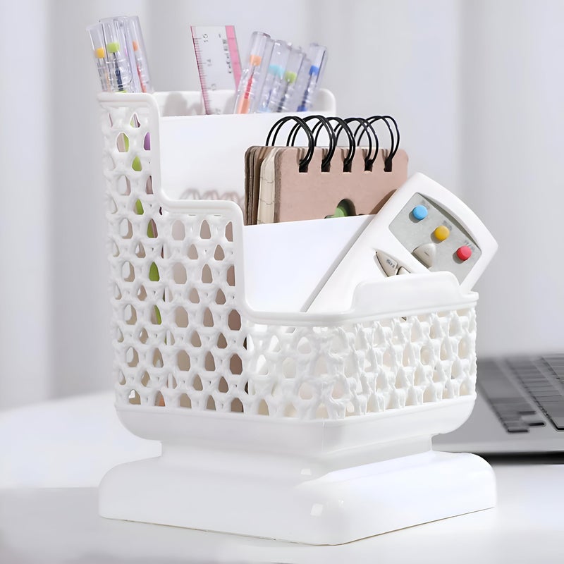 Plastic Rattan Organizer - Durable Remote Control Holder with Multicolor Options for Living Rooms and Offices - Image 1