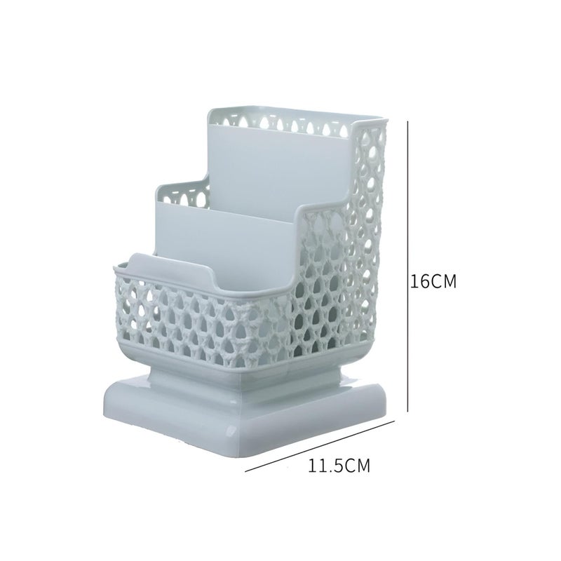 Plastic Rattan Organizer - Durable Remote Control Holder with Multicolor Options for Living Rooms and Offices - Image 2