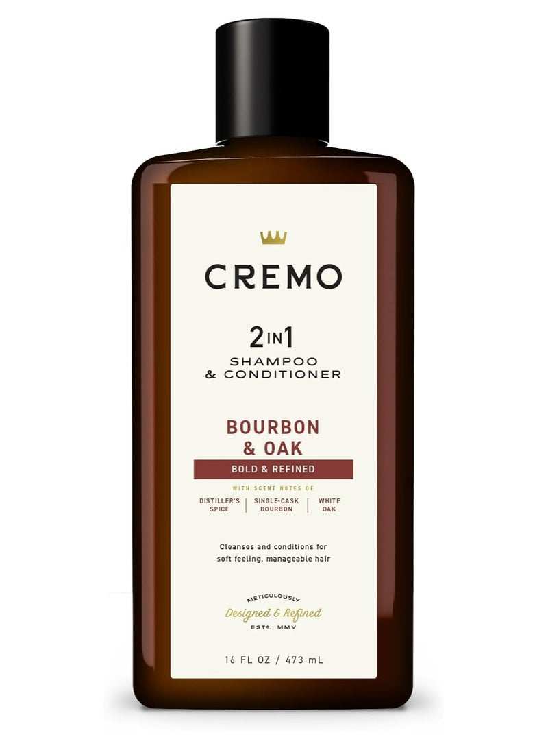 كريمو شامبو وبلسم بوربون آند أوك باربر 2 في 1، 16 أونصة سائلة - Image 1