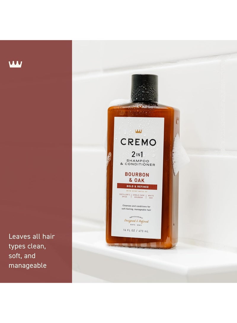 كريمو شامبو وبلسم بوربون آند أوك باربر 2 في 1، 16 أونصة سائلة - Image 3
