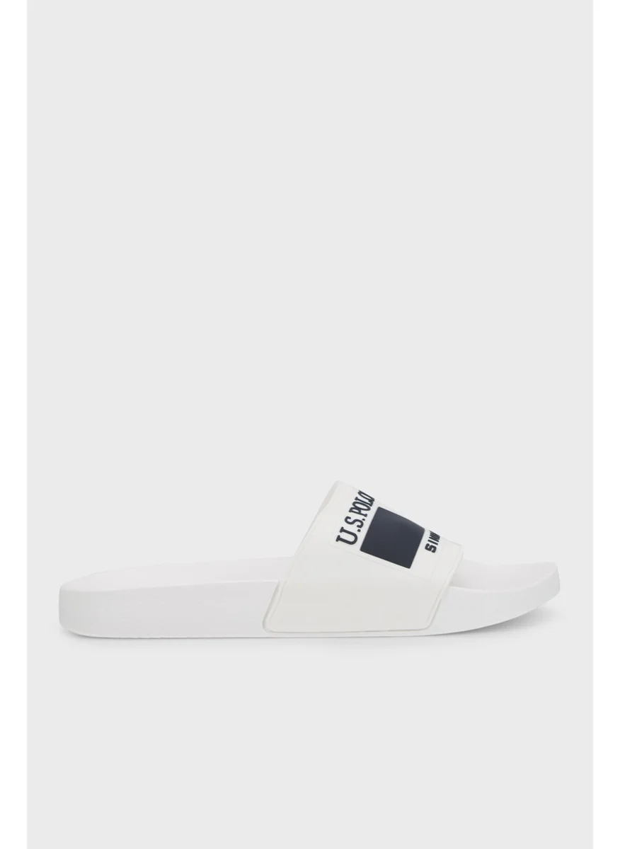 U.S. Polo Assn. 3M Nico 3Fx Men's White Slider Slippers 101373187