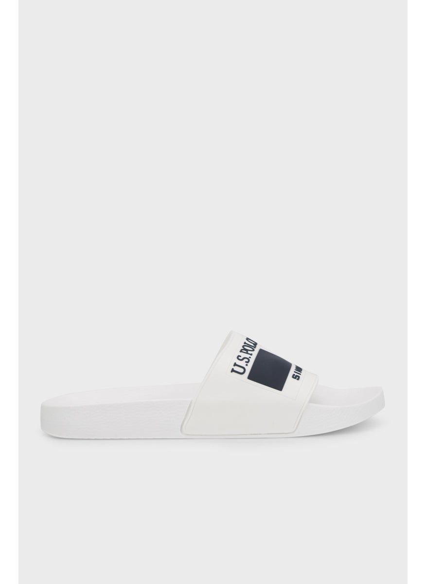 U.S. Polo Assn. - 3M Nico 3Fx Men's White Slider Slippers 101373187 - Image 1