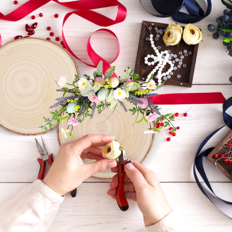 8pcs Wood Slices Unfinished Wood Centerpieces Rustic Home Decors Wedding Decorations Blank Wood Circles Wood Painting Projects - Image 4