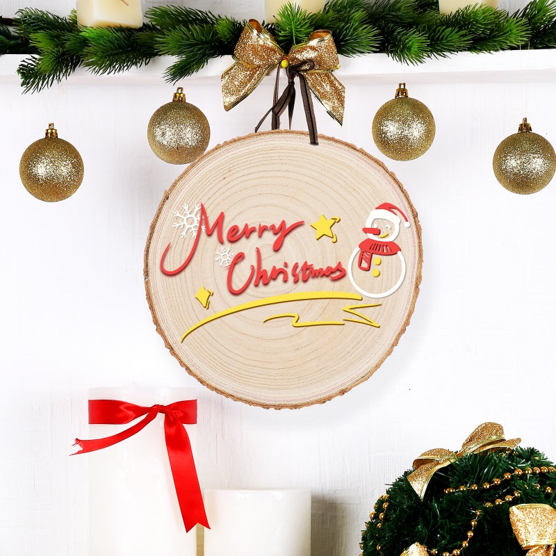 8pcs Wood Slices Unfinished Wood Centerpieces Rustic Home Decors Wedding Decorations Blank Wood Circles Wood Painting Projects - Image 3
