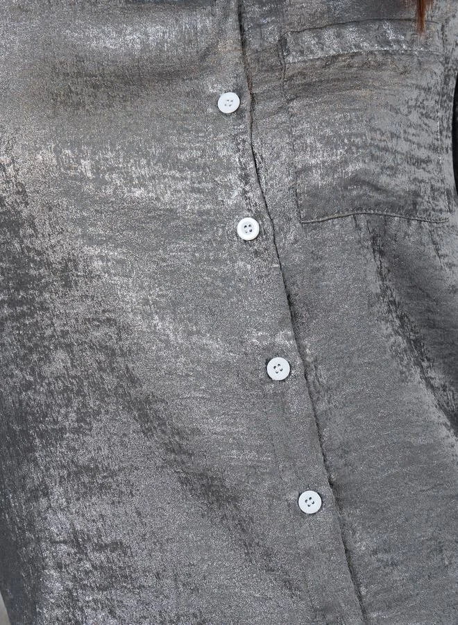 Take Two  Solid Textured Long Sleeve Shirt for Women | Best Price UAE