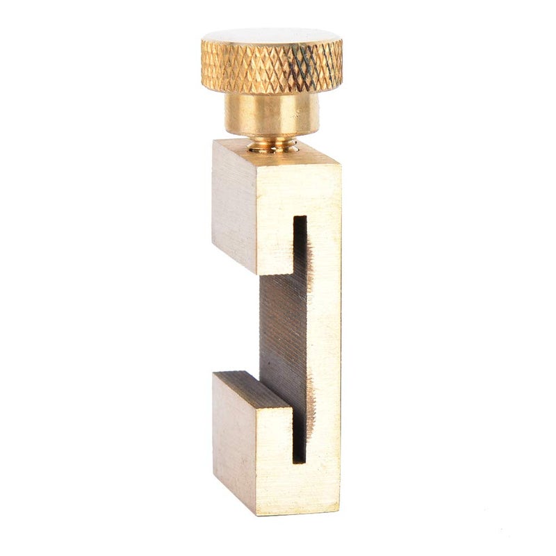 Brass Woodworking Ruler Locating Block Marking Tool Measuring Hardware - Image 1