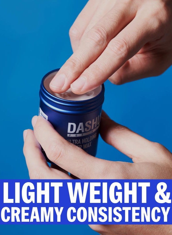 Dashu 2pcs. Ultra Holding Power Men Hair Wax Strong Hold | Long Lasting & Easy to Wash Edge Control Hair Styling Wax w/Collagen & Argan Oil | No Shine No Flaking No Residue No Silicone 3.38 fl oz - Image 3