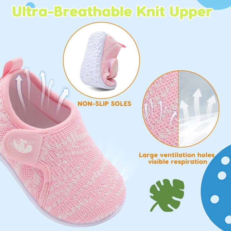 FEETCITY Infant Shoes Girls Boys Soft Sole Toddler Slip On Newborn Crib Casual Sneaker First Walking Skate Shoe - Image 4