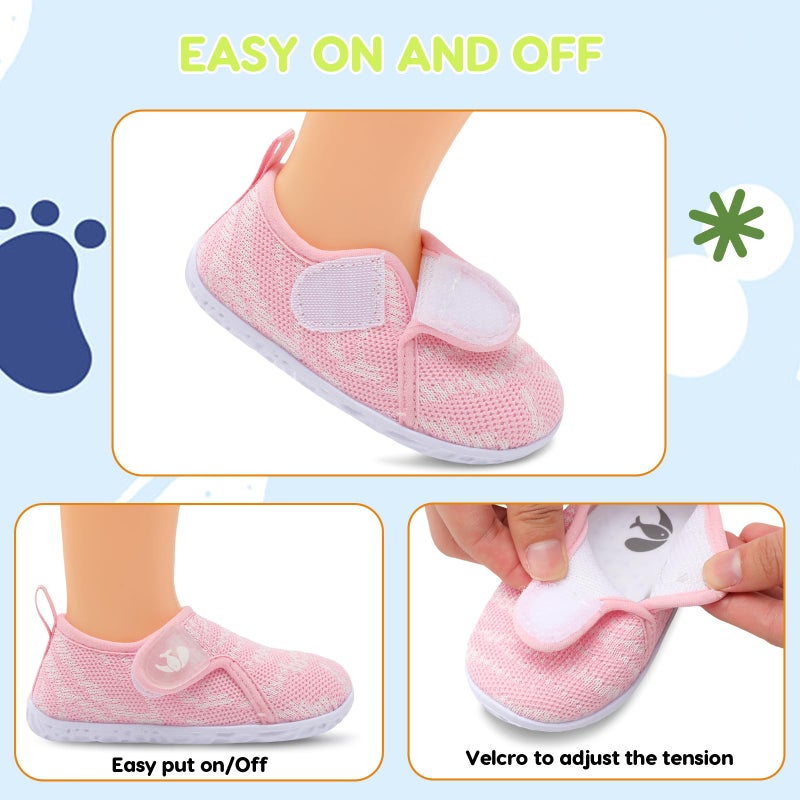 FEETCITY Infant Shoes Girls Boys Soft Sole Toddler Slip On Newborn Crib Casual Sneaker First Walking Skate Shoe - Image 3