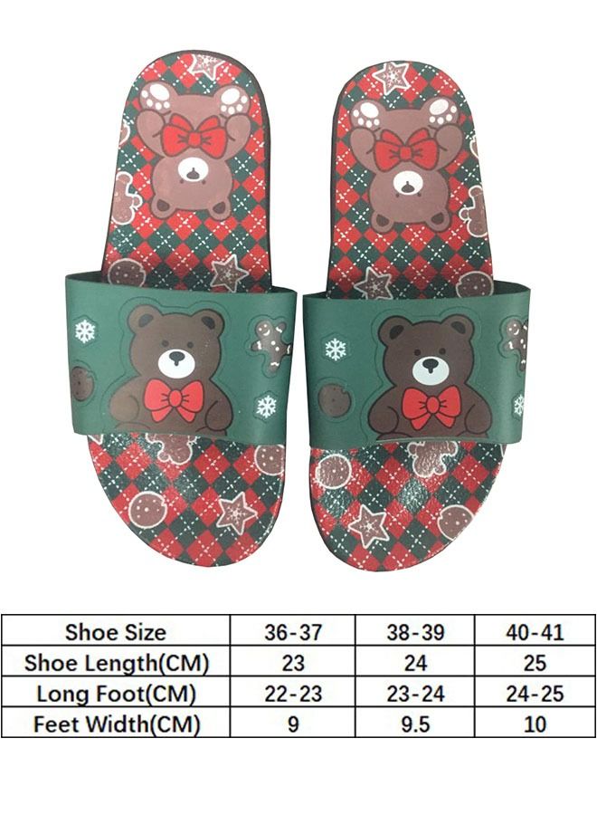 ZCM-HAPPY Women Fashion Summer Bear Slippers Outdoor or Indoor Flat Beach Sandals  - Image 2