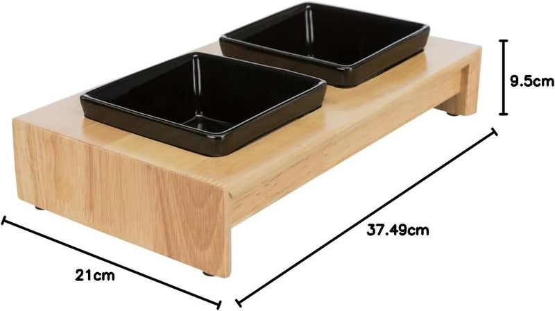 Trixie Ceramic Bowls on Wood Stand for Dogs - Image 3