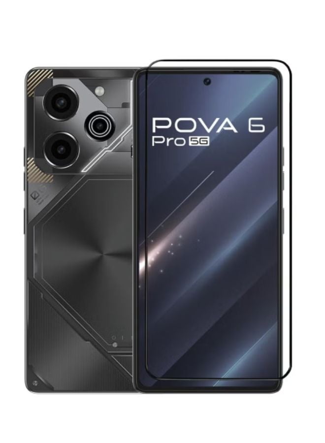Premium Tempered Glass Screen Protector  9H compatible with Tecno Pova 6 Pro - Image 1
